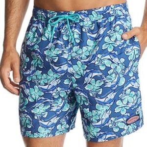 Vineyard Vines Marlin Flower Chappy Trunks Size S